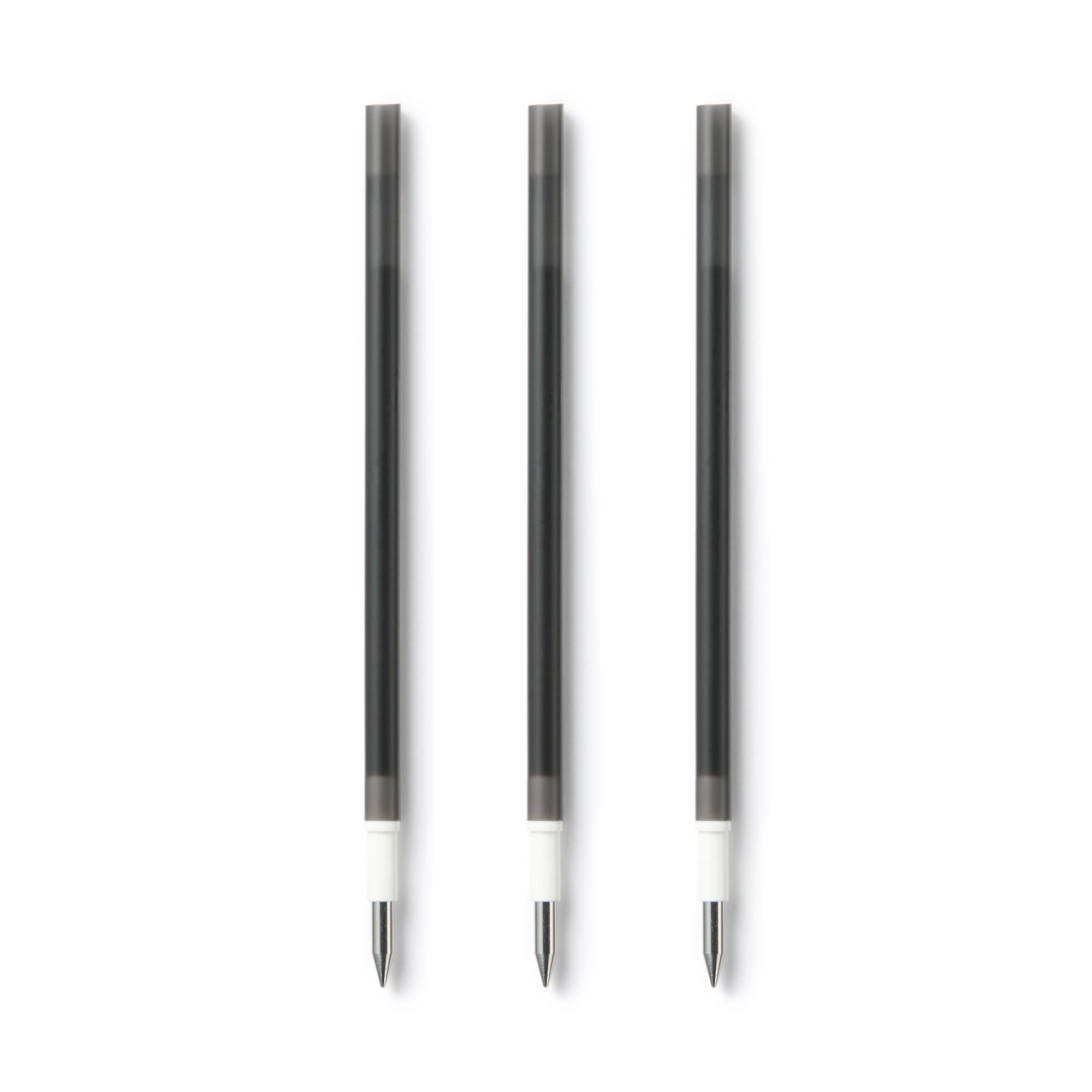 무인양품 리필심 문질러 지우는 볼펜 노크식용 블랙 3개입 0.38mm