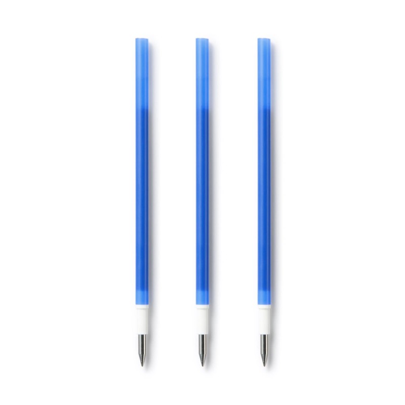 무인양품 리필심 문질러 지우는 볼펜 노크식용 블루 3개입 0.38mm