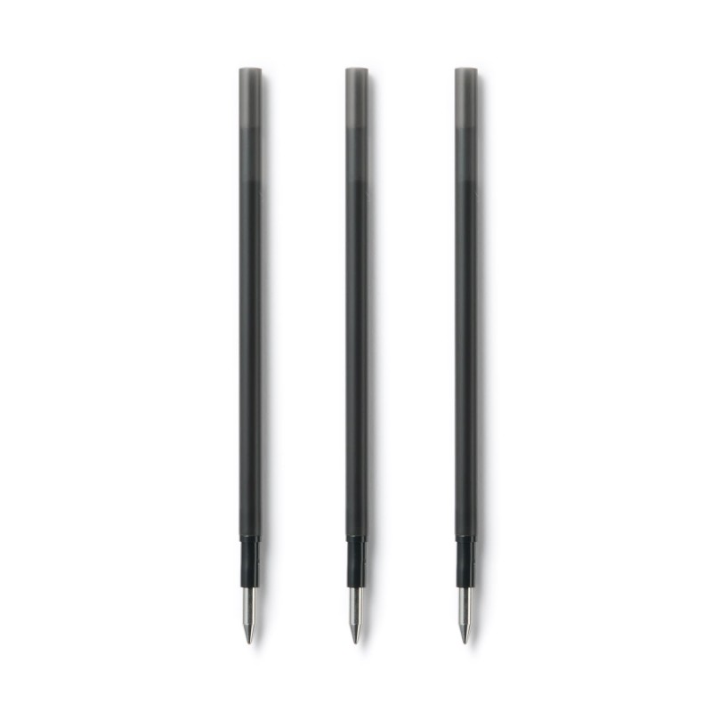 무인양품 리필심 문질러 지울 수 있는 볼펜 노크식용 블랙 3개입 0.5mm