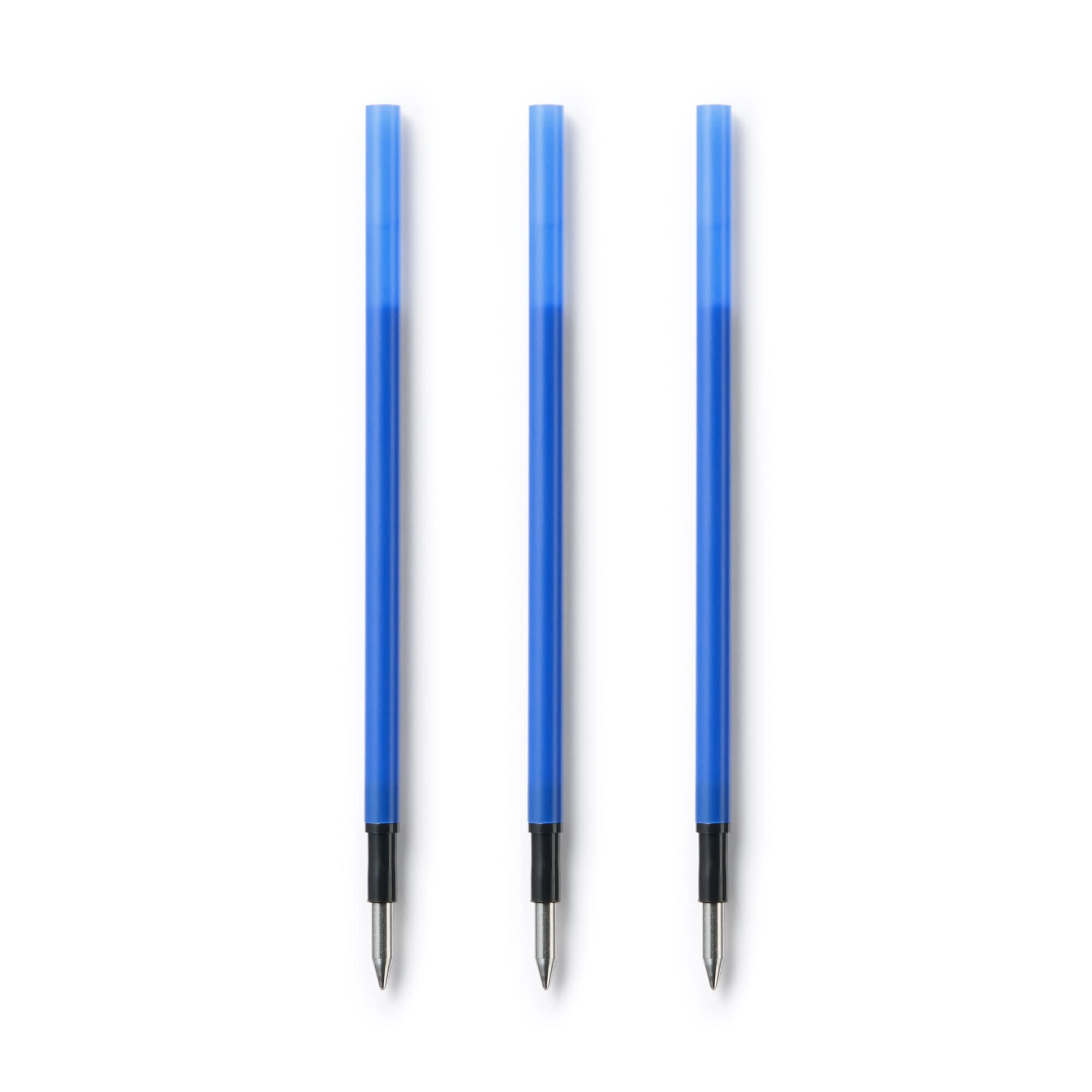 무인양품 리필심 문질러 지울 수 있는 볼펜 노크식용 블루 3개입 0.5mm