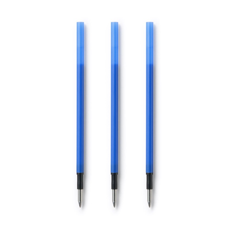무인양품 리필심 문질러 지울 수 있는 볼펜 노크식용 블루 3개입 0.5mm