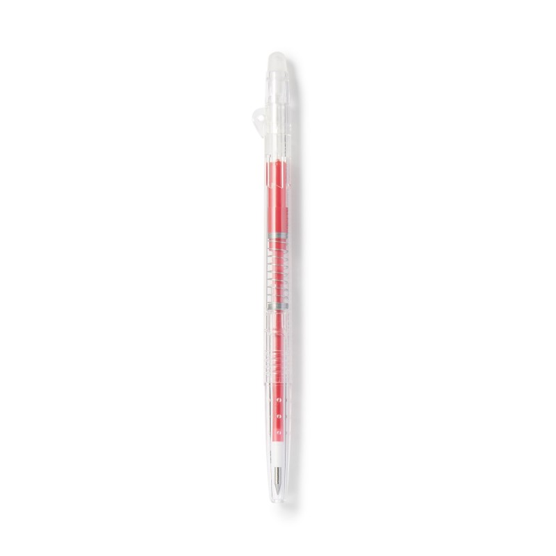 무인양품 문질러 지우는 슬림 볼펜 노크식 레드 0.38mm