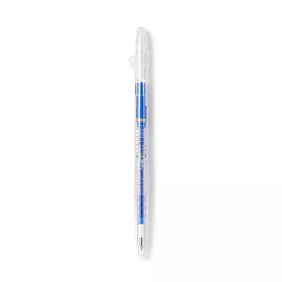 무인양품 문질러 지우는 슬림 볼펜 노크식 블루 0.38mm
