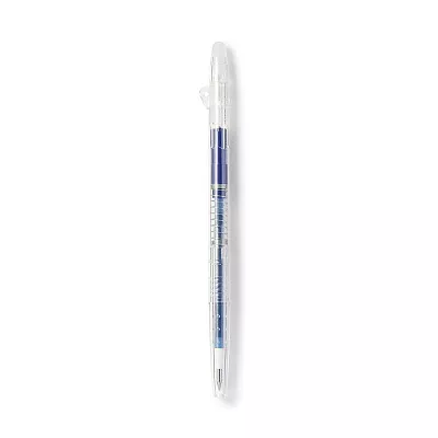 무인양품 문질러 지우는 슬림 볼펜 노크식 블루블랙 0.38mm