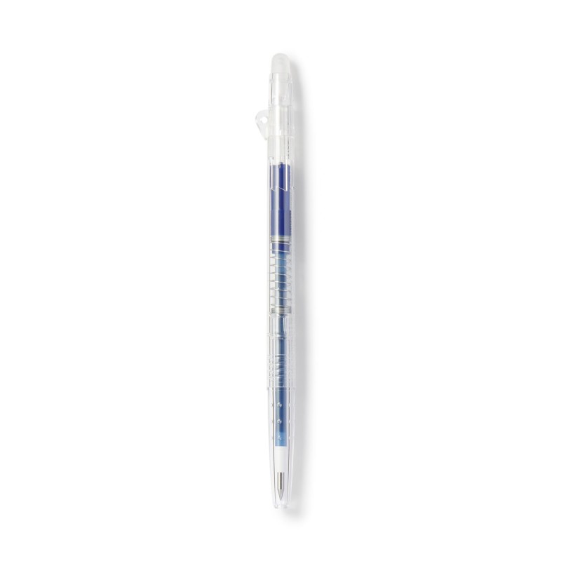 무인양품 문질러 지우는 슬림 볼펜 노크식 블루블랙 0.38mm