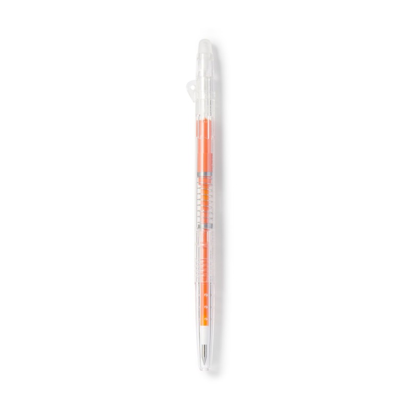 무인양품 문질러 지우는 슬림 볼펜 노크식 오렌지 0.38mm