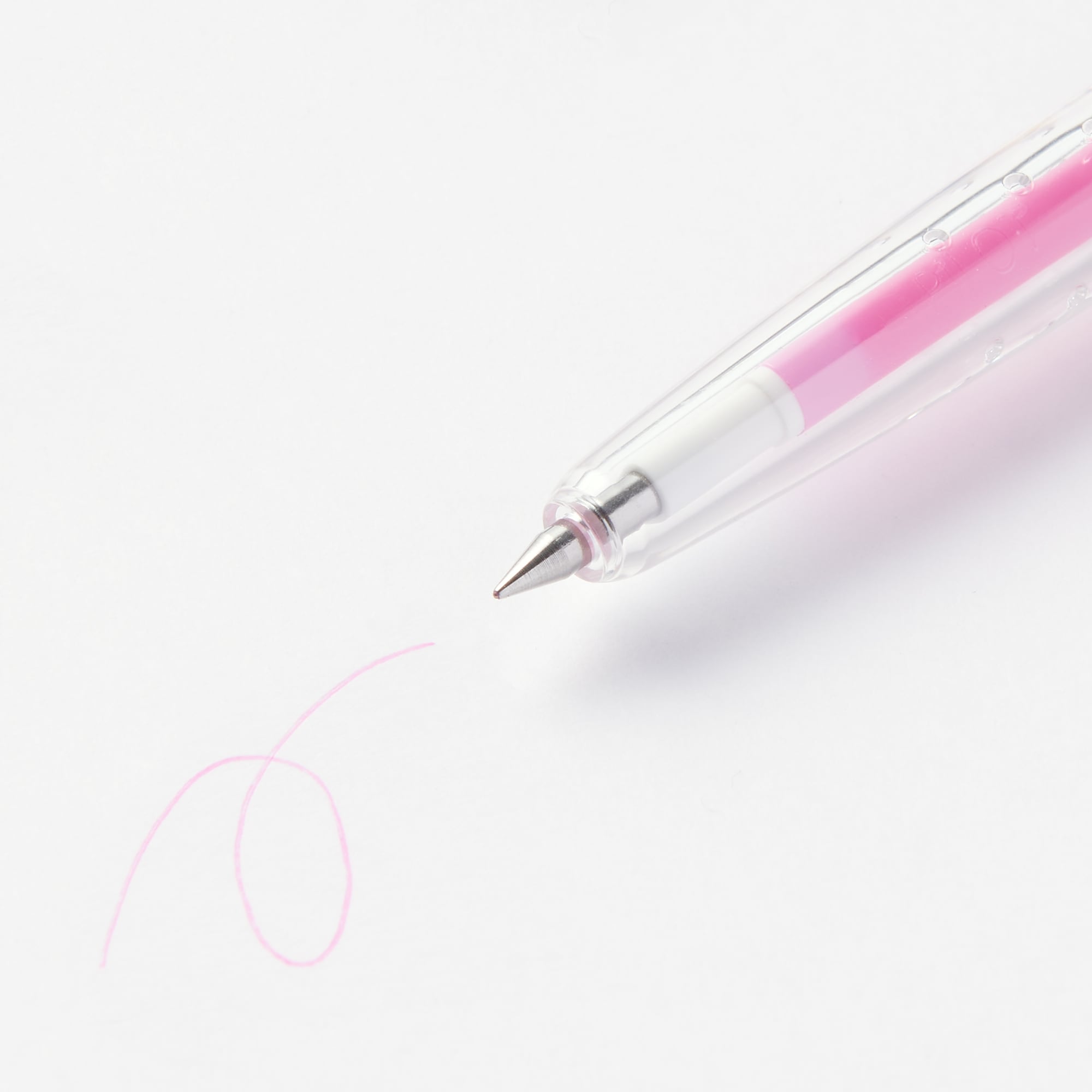 무인양품 문질러 지우는 슬림 볼펜 노크식 핑크 0.38mm