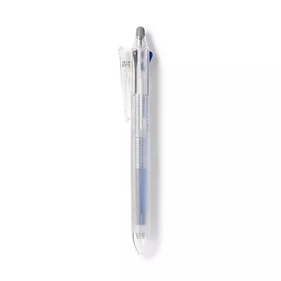 무인양품 문질러 지울 수 있는 3색 볼펜 노크식 반투명 검정 빨강 파랑 0.5mm