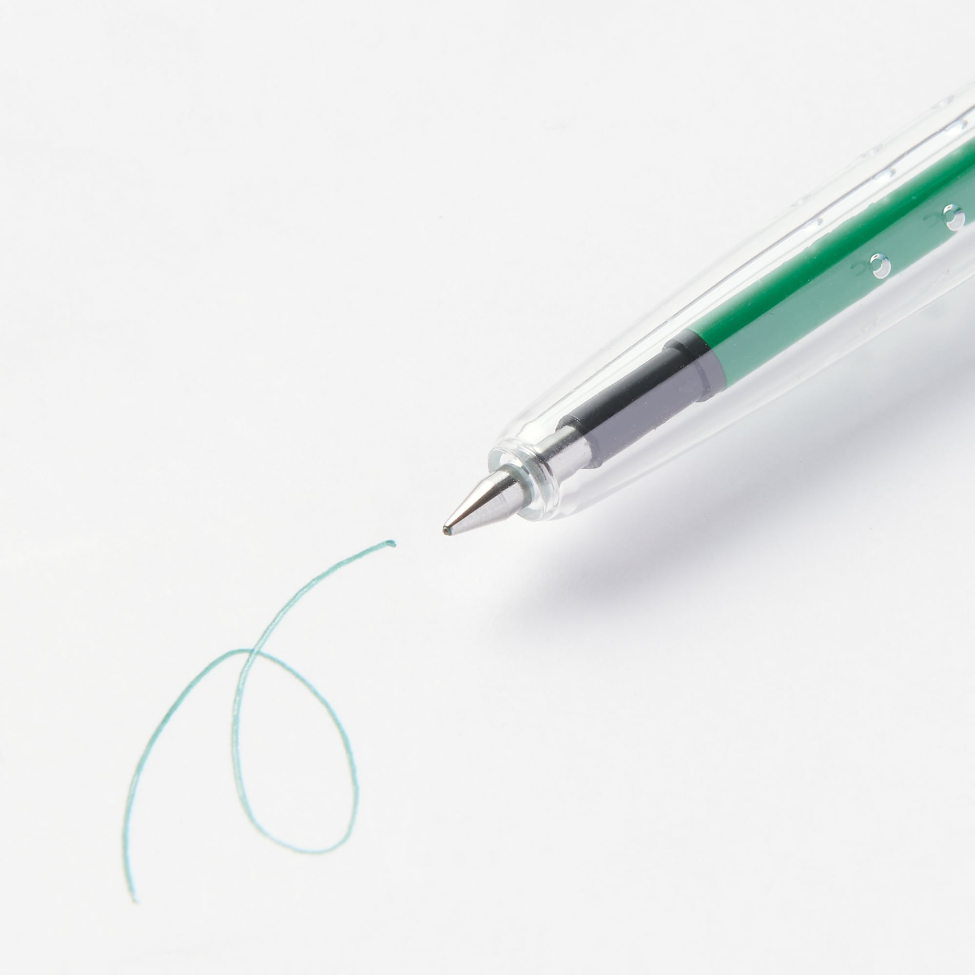 무인양품 문질러 지울 수 있는 슬림 볼펜 노크식 그린 0.5mm