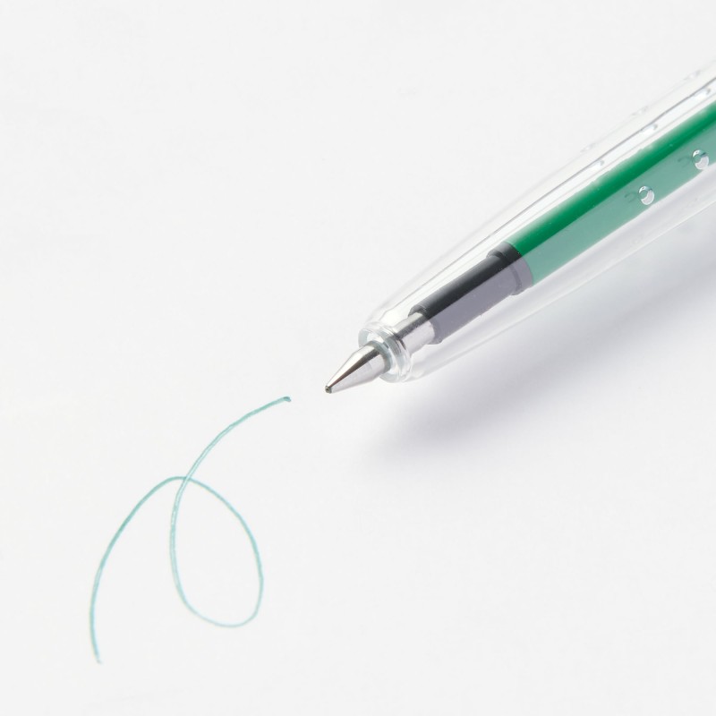 무인양품 문질러 지울 수 있는 슬림 볼펜 노크식 그린 0.5mm