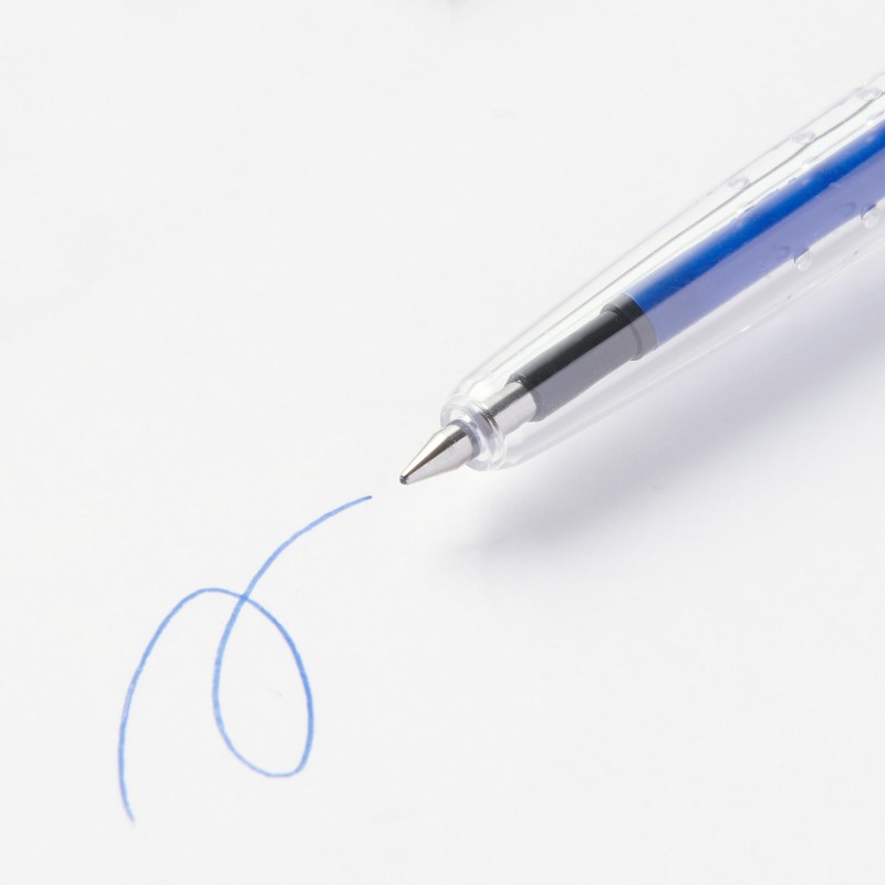 무인양품 문질러 지울 수 있는 슬림 볼펜 노크식 블루 0.5mm
