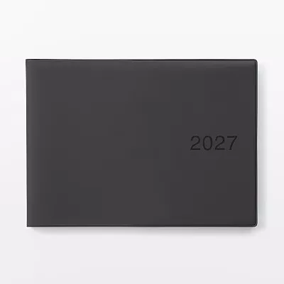 무인양품 B5 하프 사이즈 스케줄러 먼슬리 위클리 다크 그레이 2026년 12월 시작 월요일 시작