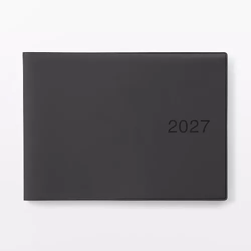 무인양품 B5 하프 사이즈 스케줄러 먼슬리 위클리 다크 그레이 2026년 12월 시작 월요일 시작