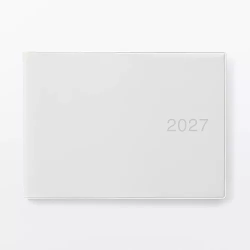 무인양품 B5 하프 사이즈 스케줄러 먼슬리 위클리 화이트 그레이 2026년 12월 시작 월요일 시작