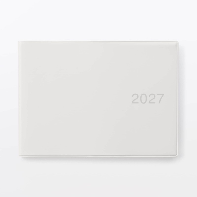 무인양품 B5 하프 사이즈 스케줄러 먼슬리 위클리 화이트 그레이 2026년 12월 시작 월요일 시작
