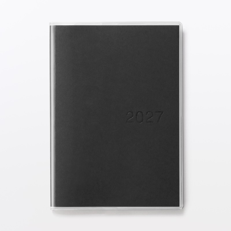 무인양품 버티컬 스케줄러 먼슬리 위클리 블랙 2026년 12월 시작 월요일 시작 B6