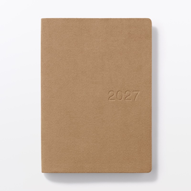 무인양품 스웨이드 터치 월요일 시작 먼슬리 위클리 스케줄러 2026년 12월 A5