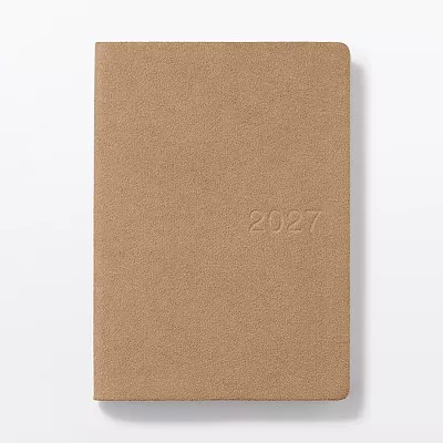 무인양품 스웨이드풍 월요일 시작 먼슬리 위클리 스케줄러 2026년 12월 B6