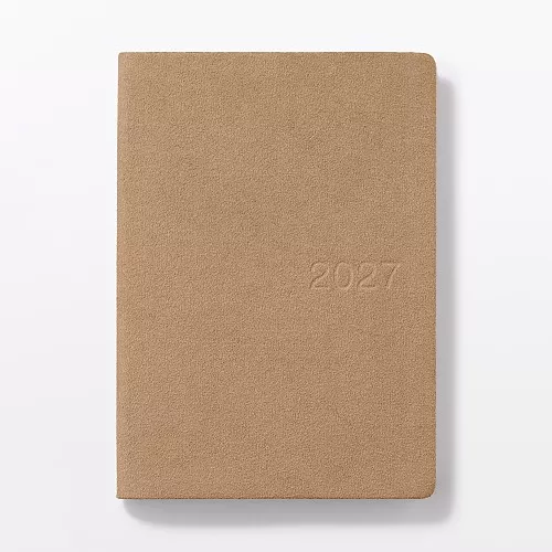 무인양품 스웨이드풍 월요일 시작 먼슬리 위클리 스케줄러 2026년 12월 B6