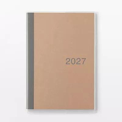 무인양품 월요일 시작 먼슬리 스케줄러 2026년 12월 시작 A5 줄노트 그레이