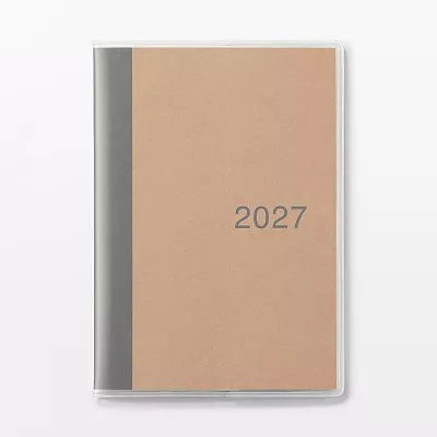 무인양품 월요일 시작 먼슬리 스케줄러 2026년 12월 시작 A6 줄노트 그레이