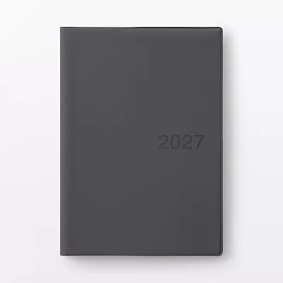 무인양품 월요일 시작 먼슬리 위클리 스케줄 노트 다크 그레이 2026년 12월 시작 A5