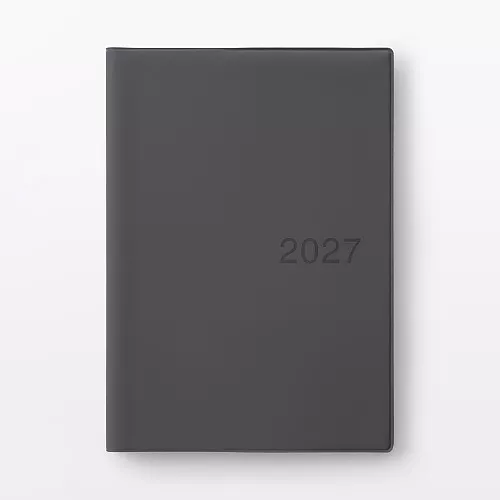 무인양품 월요일 시작 먼슬리 위클리 스케줄 노트 다크 그레이 2026년 12월 시작 A5