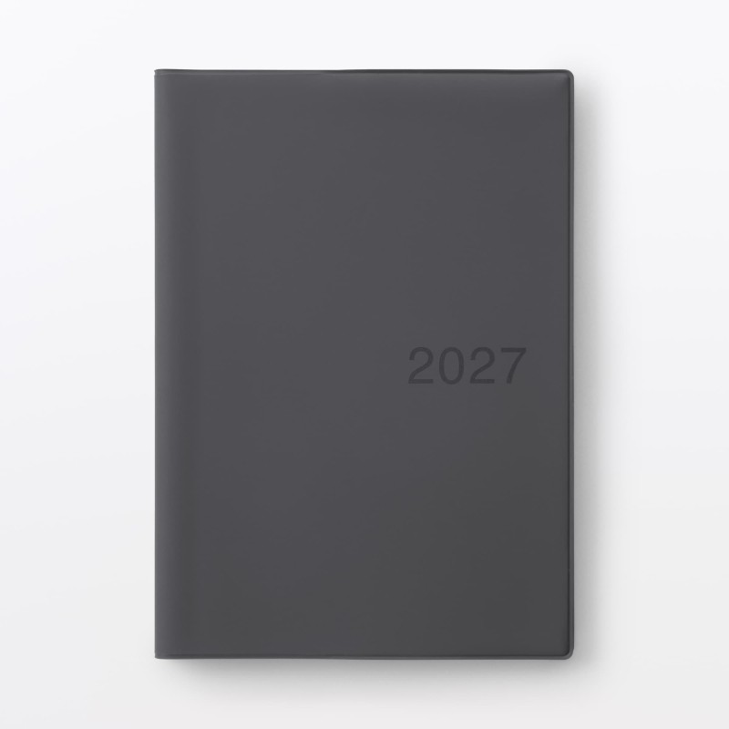 무인양품 월요일 시작 먼슬리 위클리 스케줄 노트 다크 그레이 2026년 12월 시작 A5