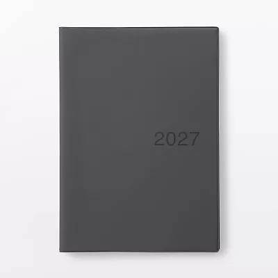 무인양품 월요일 시작 먼슬리 위클리 스케줄 노트 다크 그레이 2026년 12월 시작 B5