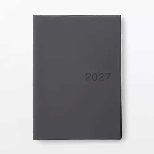 무인양품 월요일 시작 먼슬리 위클리 스케줄 노트 다크 그레이 2026년 12월 시작 B5