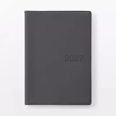 무인양품 월요일 시작 먼슬리 위클리 스케줄 노트 다크 그레이 2026년 12월 시작 B6