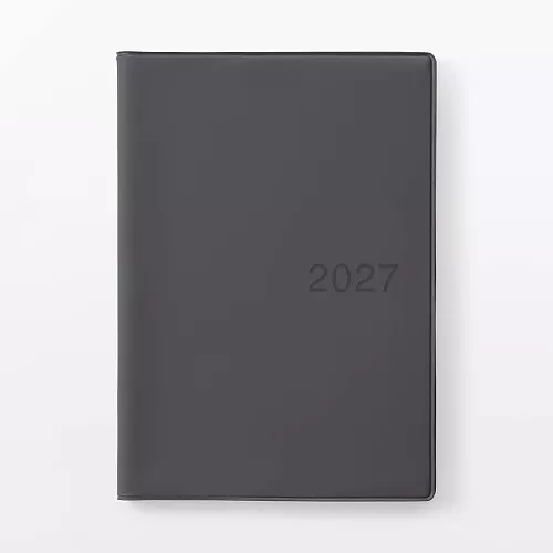 무인양품 월요일 시작 먼슬리 위클리 스케줄 노트 다크 그레이 2026년 12월 시작 B6