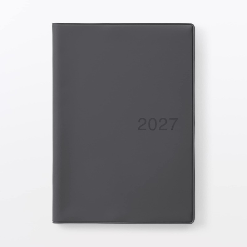 무인양품 월요일 시작 먼슬리 위클리 스케줄 노트 다크 그레이 2026년 12월 시작 B6