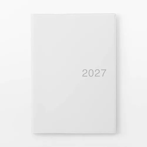 무인양품 월요일 시작 먼슬리 위클리 스케줄 노트 화이트 그레이 2026년 12월 시작 B5