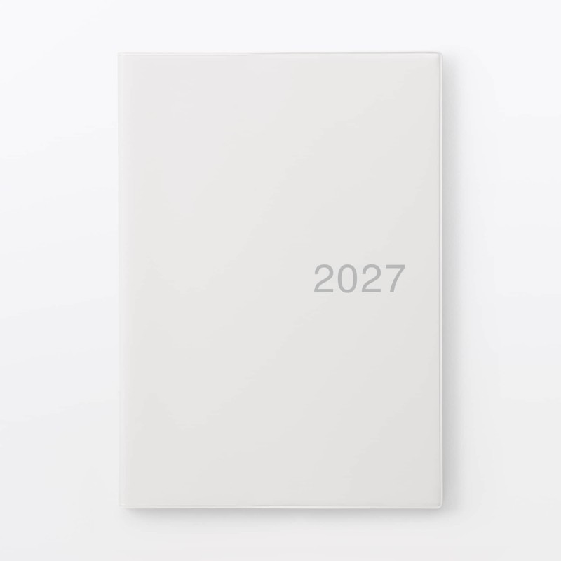 무인양품 월요일 시작 먼슬리 위클리 스케줄 노트 화이트 그레이 2026년 12월 시작 B5