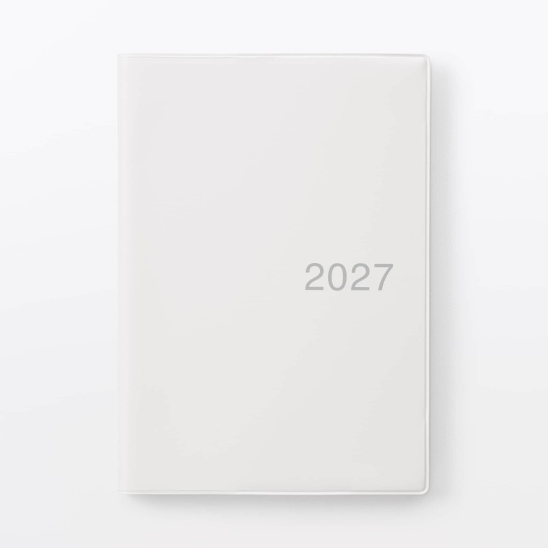무인양품 월요일 시작 먼슬리 위클리 스케줄 노트 화이트 그레이 2026년 12월 시작 B6