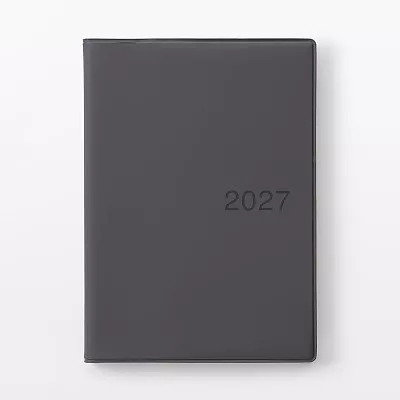 무인양품 월요일 시작 먼슬리 위클리 스케줄러 다크 그레이 2026년 12월 시작 A6