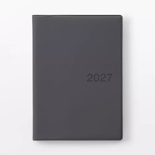무인양품 월요일 시작 먼슬리 위클리 스케줄러 다크 그레이 2026년 12월 시작 A6