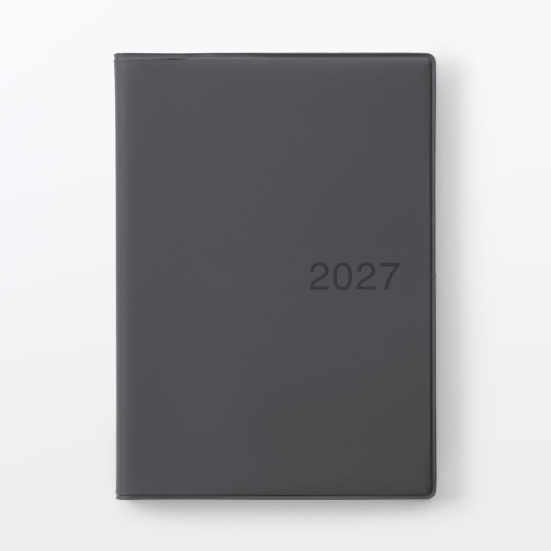 무인양품 월요일 시작 먼슬리 위클리 스케줄러 다크 그레이 2026년 12월 시작 A6
