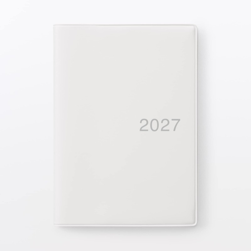 무인양품 월요일 시작 먼슬리 위클리 스케줄러 화이트 그레이 2026년 12월 시작 A6