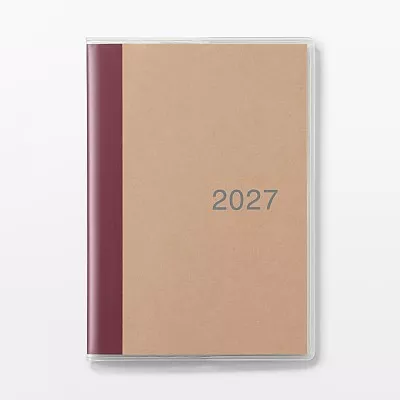 무인양품 일요일 시작 먼슬리 스케줄러 2026년 12월 시작 A6 줄노트 레드