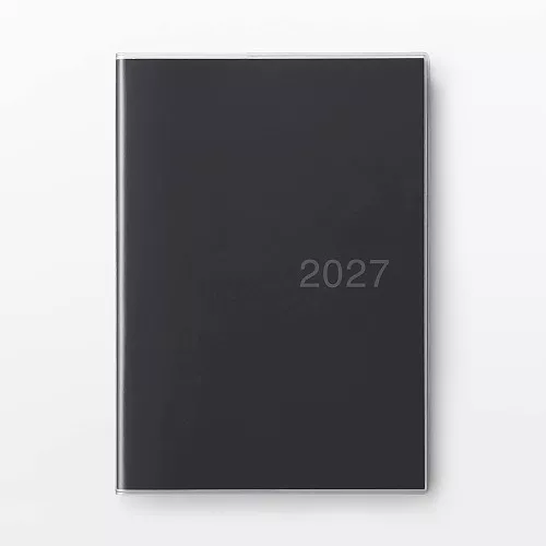 무인양품 한눈에 보는 스케줄러 먼슬리 데일리 블랙 2026년 12월 시작 월요일 시작 A5