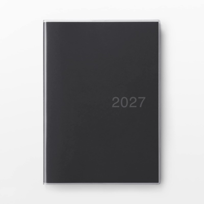 무인양품 한눈에 보는 스케줄러 먼슬리 데일리 블랙 2026년 12월 시작 월요일 시작 A5