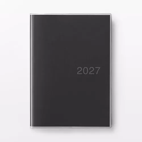 무인양품 한눈에 보는 스케줄러 먼슬리 데일리 블랙 2026년 12월 시작 월요일 시작 B6