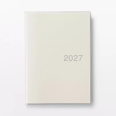 무인양품 한눈에 보는 스케줄러 먼슬리 데일리 화이트 2026년 12월 시작 월요일 시작 A5