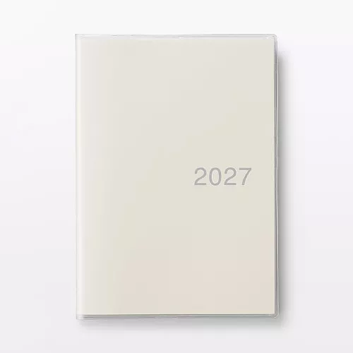 무인양품 한눈에 보는 스케줄러 먼슬리 데일리 화이트 2026년 12월 시작 월요일 시작 A5