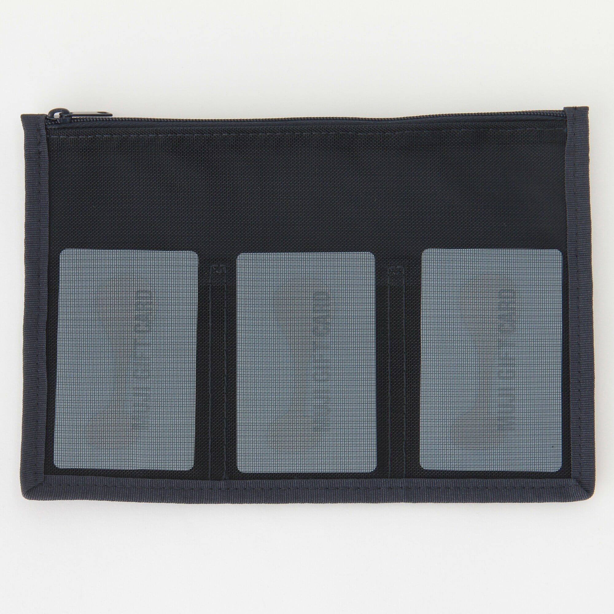무인양품 폴리에스테르 문구 정리 파우치 네이비 22x17cm 대