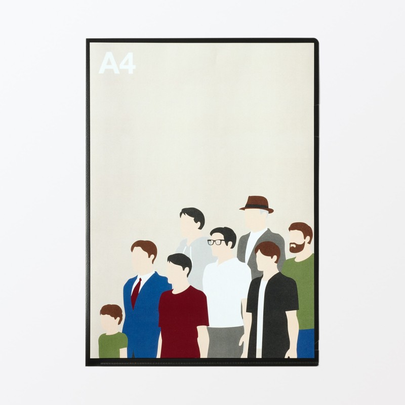 무인양품 폴리프로필렌 클리어 파일 블랙 A4용 5매입
