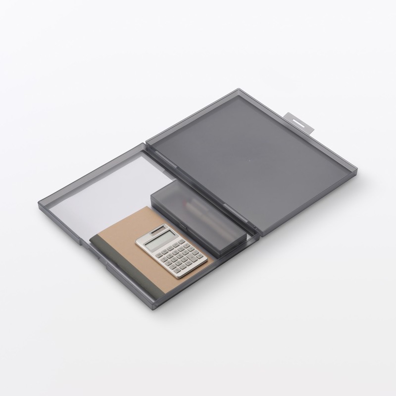 무인양품 폴리프로필렌 파일 케이스 다크 그레이 약 폭 33x깊이 318x높이 243mm