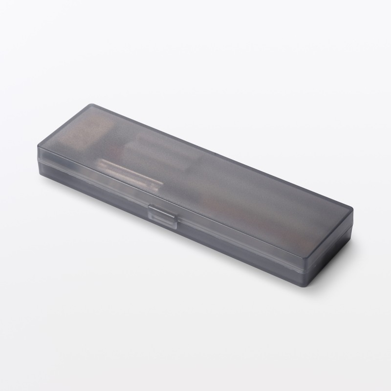 무인양품 폴리프로필렌 펜케이스 필통 가로형 소 다크 그레이 약 폭 170x깊이 51x높이 20mm